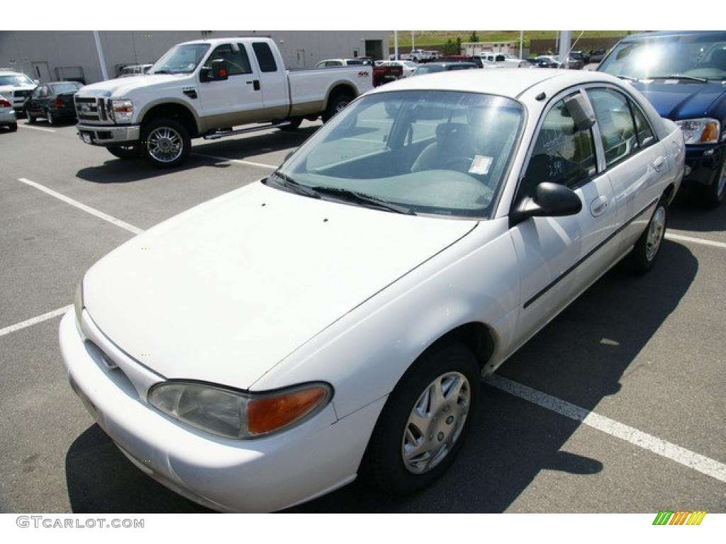 1998 Escort LX Sedan - Performance White / Gray photo #4