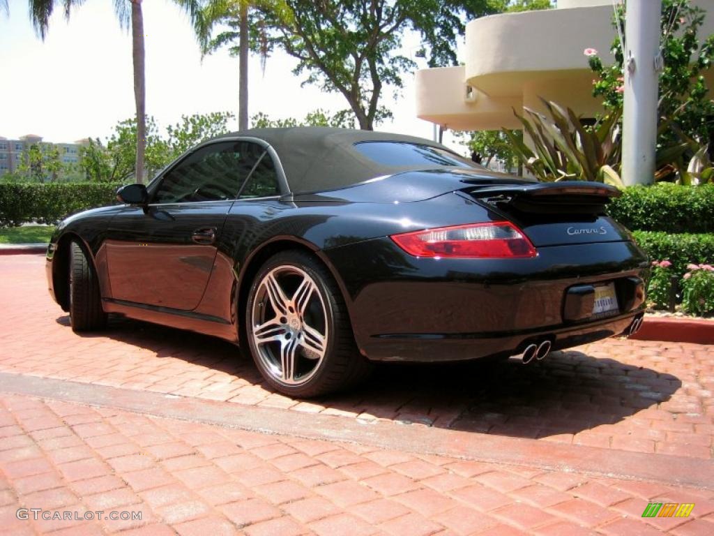 2008 911 Carrera S Cabriolet - Basalt Black Metallic / Black Full Leather photo #2