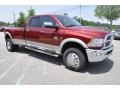 2011 Deep Cherry Red Crystal Pearl Dodge Ram 3500 HD Laramie Crew Cab 4x4 Dually  photo #4