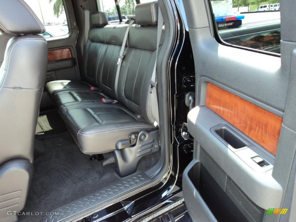 Black/Black Interior 2009 Ford F150 Lariat SuperCab Photo #49533755