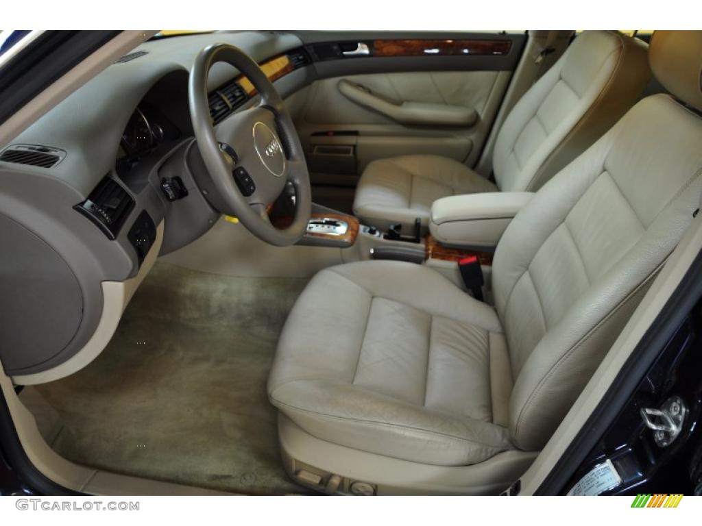 Beige Interior 2002 Audi A6 2.7T quattro Sedan Photo #49536479