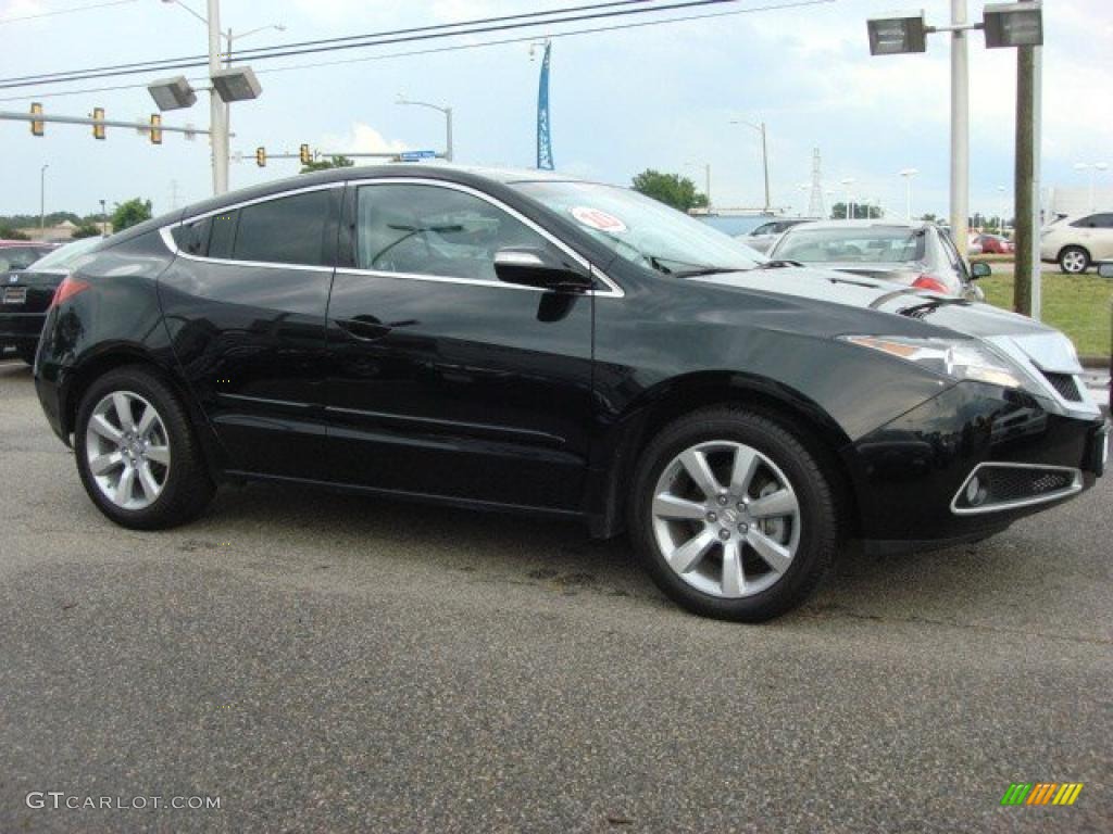 Crystal Black Pearl 2010 Acura ZDX AWD Technology Exterior Photo #49536482