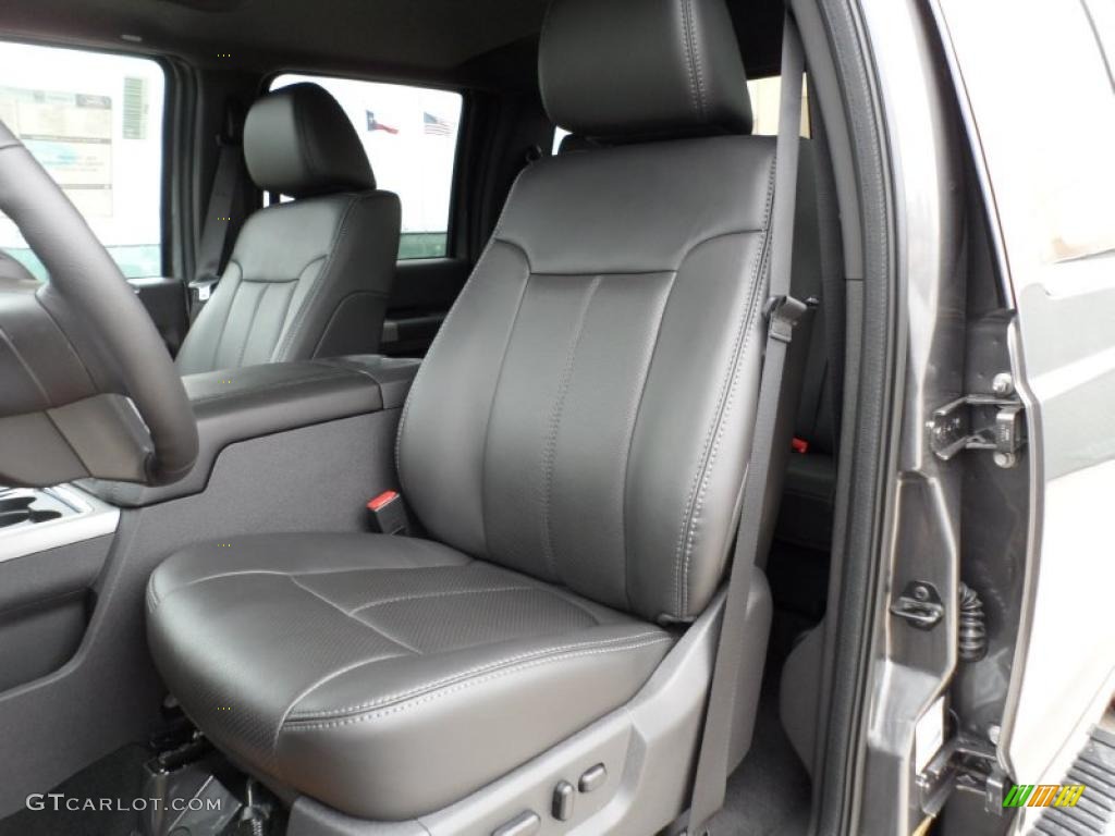 2011 F250 Super Duty Lariat Crew Cab 4x4 - Sterling Grey Metallic / Black Two Tone Leather photo #27