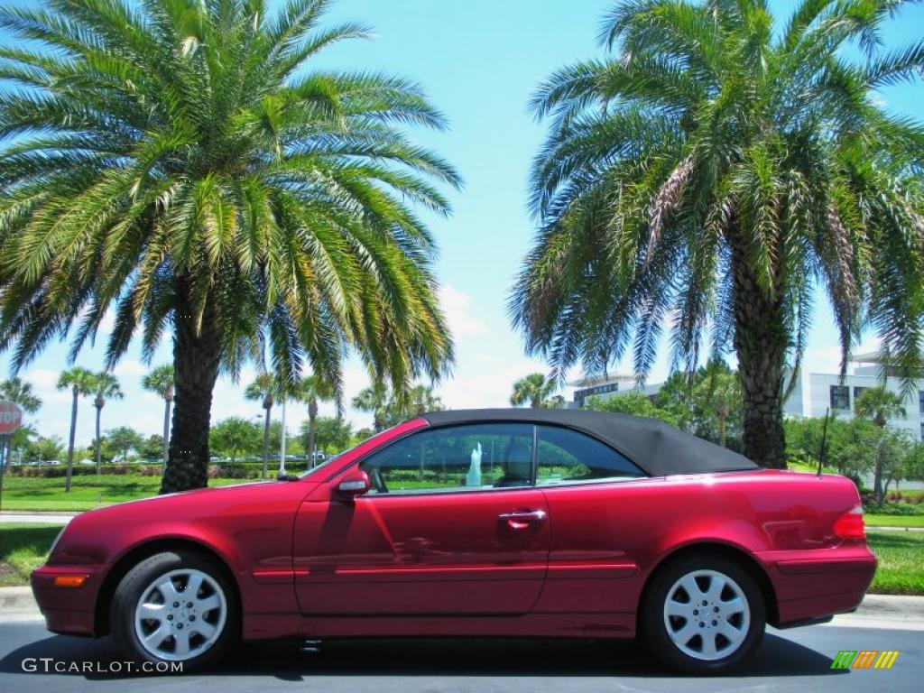 2002 CLK 320 Cabriolet - Firemist Red Metallic / Ash photo #1