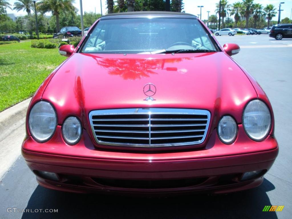 2002 CLK 320 Cabriolet - Firemist Red Metallic / Ash photo #3