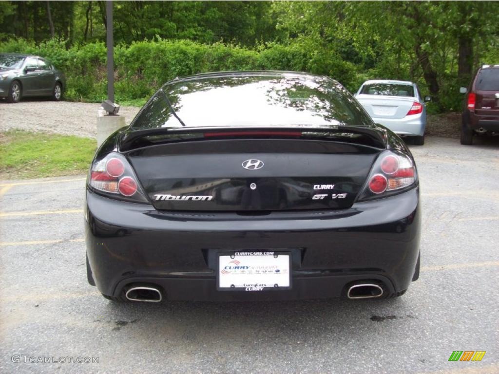 2008 Tiburon GT Limited - Black Pearl / GT Limited Red Leather photo #21