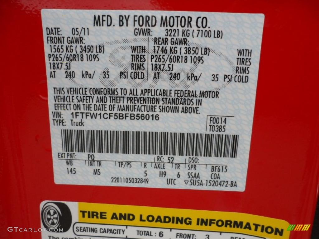 2011 F150 Texas Edition SuperCrew - Race Red / Steel Gray photo #37