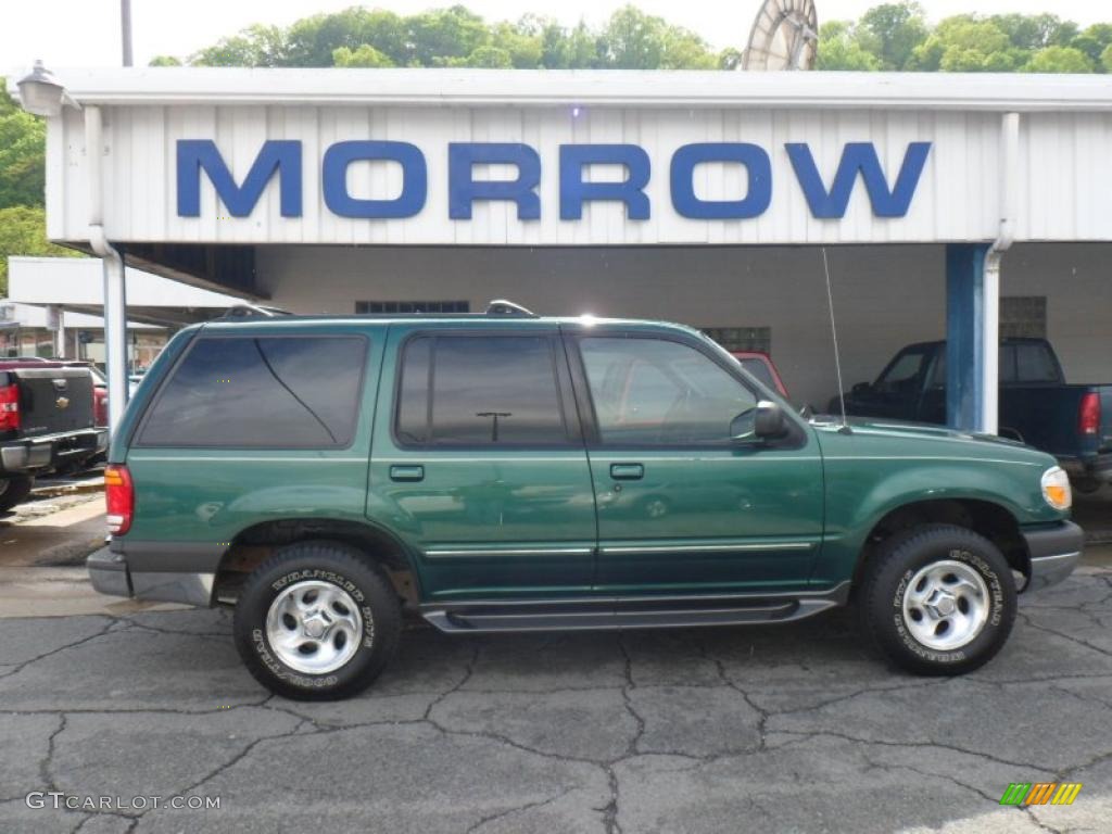 1999 Explorer XLT 4x4 - Tropic Green Metallic / Medium Graphite Grey photo #1