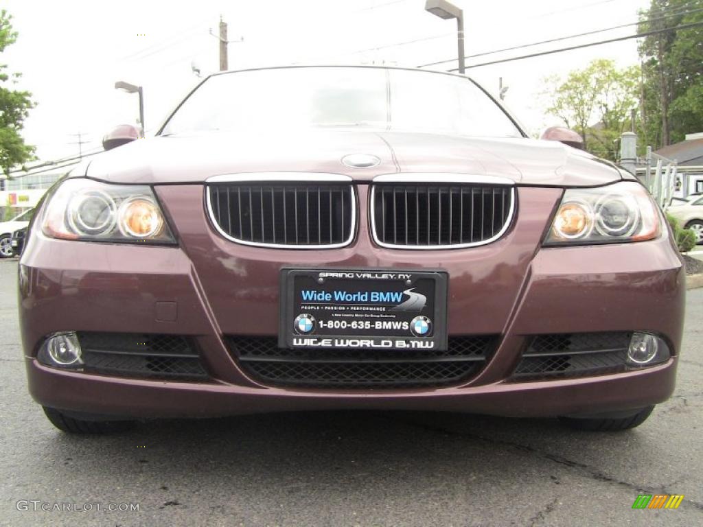 2007 3 Series 328i Sedan - Barrique Red Metallic / Beige photo #2