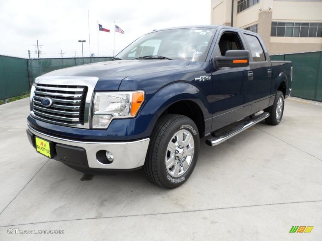 2011 F150 Texas Edition SuperCrew - Dark Blue Pearl Metallic / Steel Gray photo #7