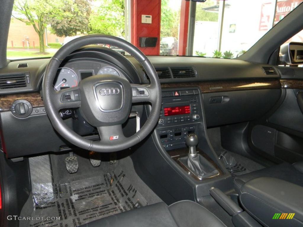 2007 Audi S4 4.2 quattro Sedan Ebony Dashboard Photo #49541975