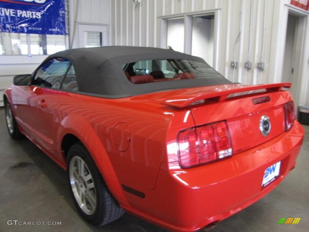 2005 Mustang GT Premium Convertible - Torch Red / Red Leather photo #3