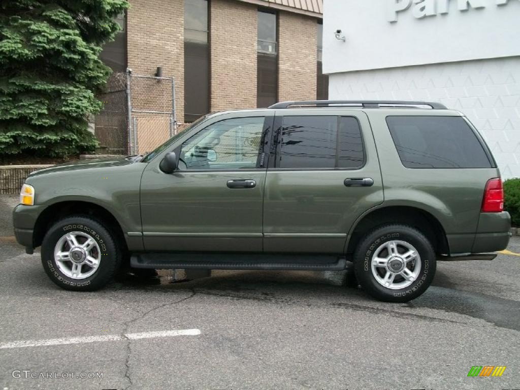 2004 Explorer XLT 4x4 - Estate Green Metallic / Medium Parchment photo #8