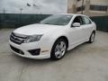 White Platinum Tri-Coat 2011 Ford Fusion Sport Exterior