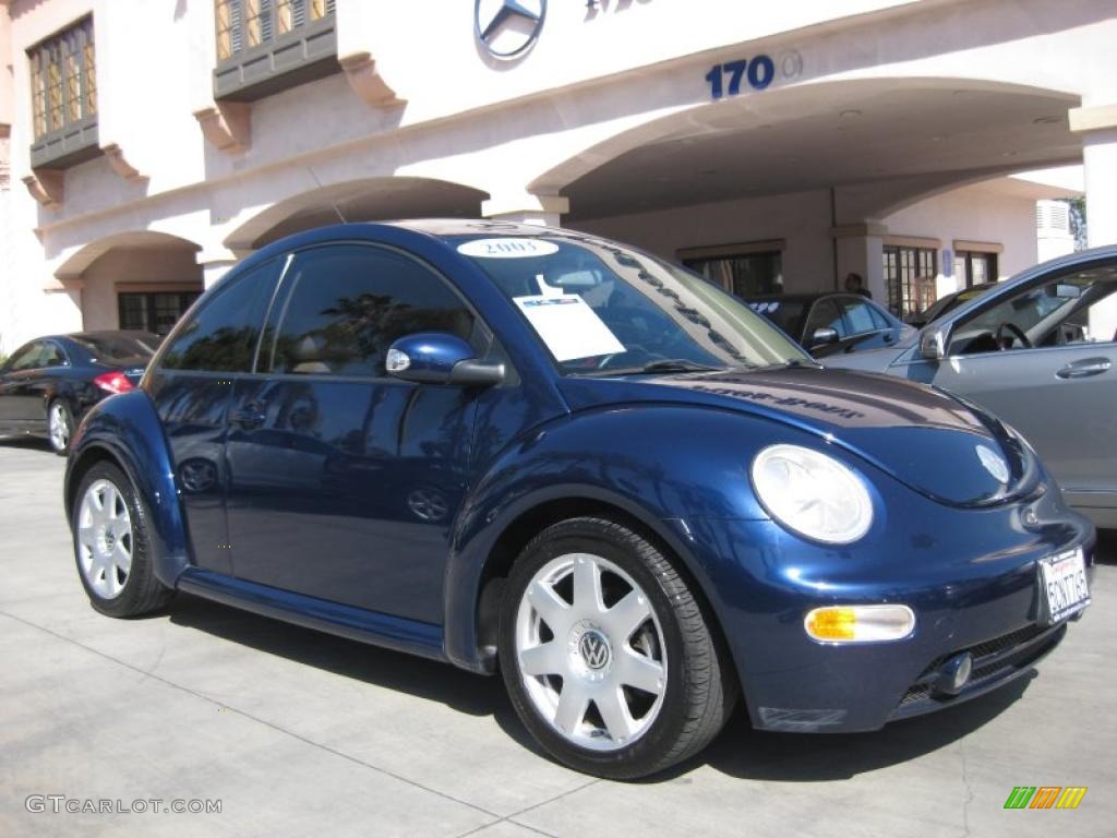 2003 New Beetle GLX 1.8T Convertible - Galactic Blue Metallic / Cream photo #1