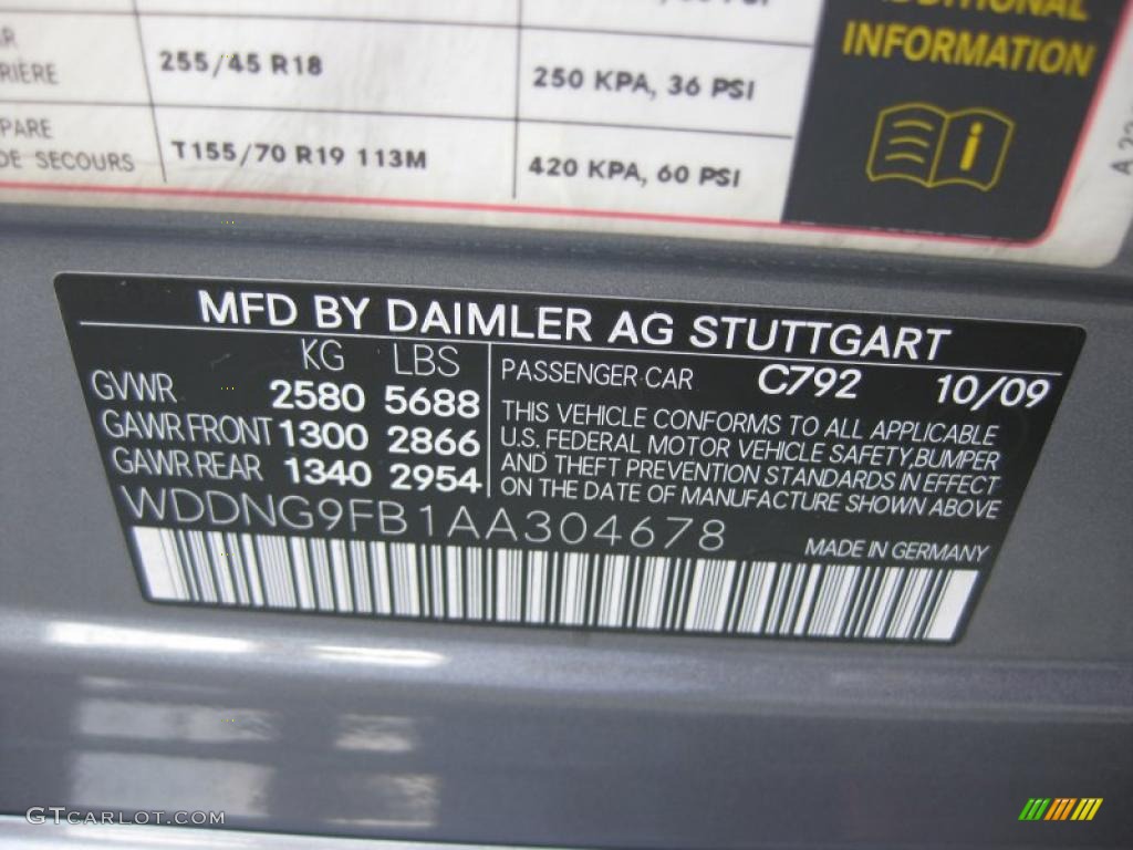 2010 S Color Code 792 for Palladium Silver Metallic Photo #49549853