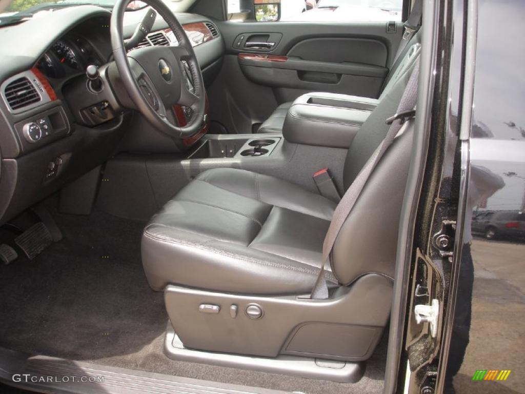 Ebony Interior 2010 Chevrolet Silverado 3500HD LTZ Crew Cab Dually Photo #49550318