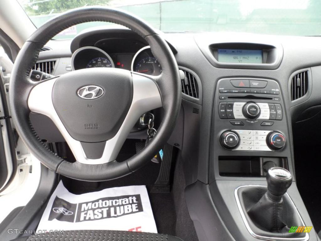 2010 Hyundai Genesis Coupe 2.0T Track Black Dashboard Photo #49551851