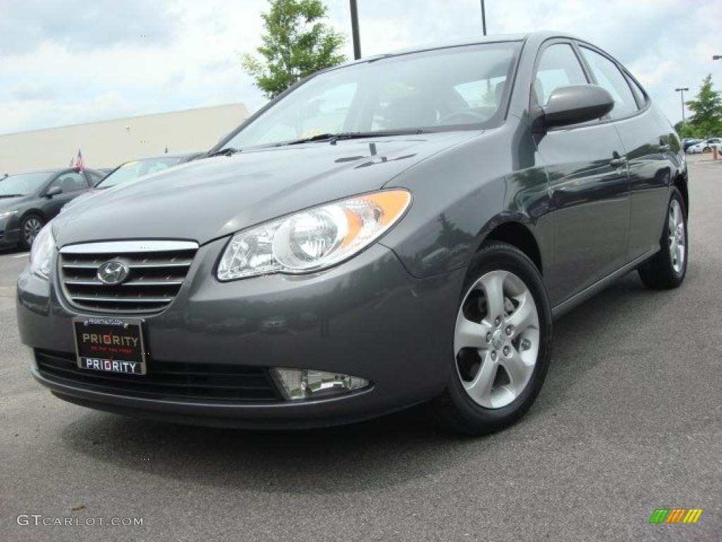 2009 Elantra SE Sedan - Carbon Gray / Gray photo #1