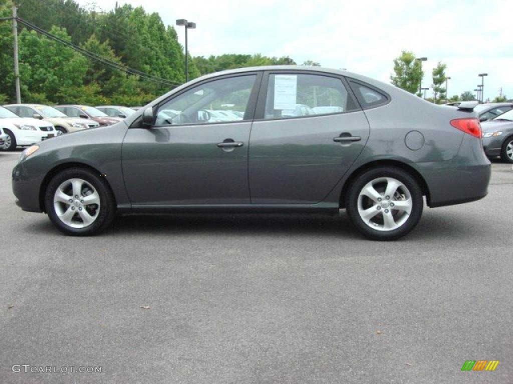 2009 Elantra SE Sedan - Carbon Gray / Gray photo #3