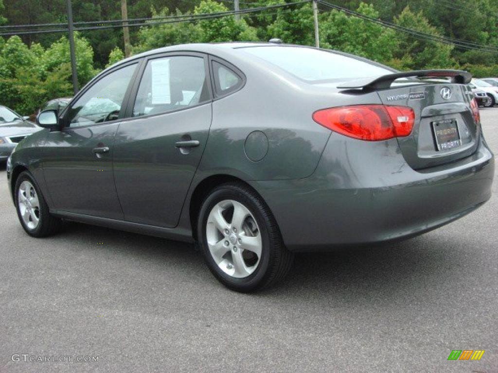 2009 Elantra SE Sedan - Carbon Gray / Gray photo #4