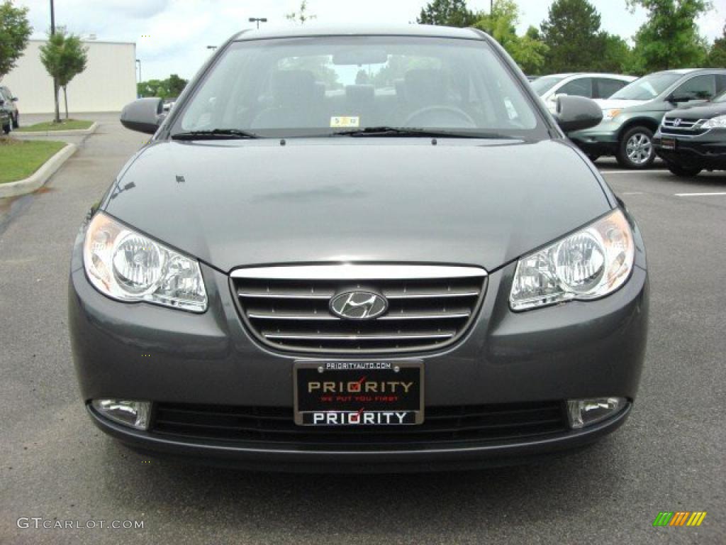 2009 Elantra SE Sedan - Carbon Gray / Gray photo #9