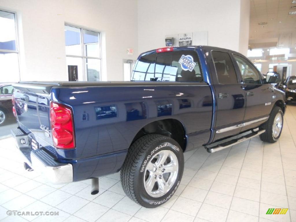 2008 Ram 1500 Laramie Quad Cab 4x4 - Patriot Blue Pearl / Medium Slate Gray photo #5