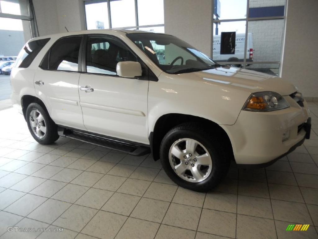 2004 MDX  - Aspen White Pearl / Saddle photo #3