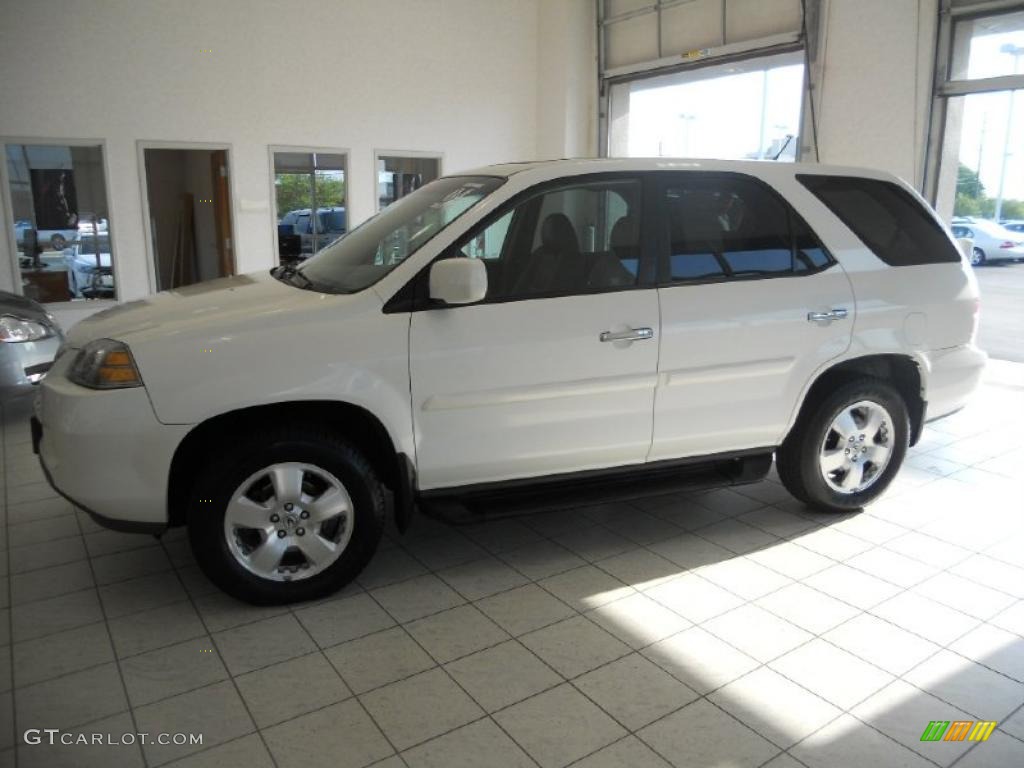 2004 MDX  - Aspen White Pearl / Saddle photo #8