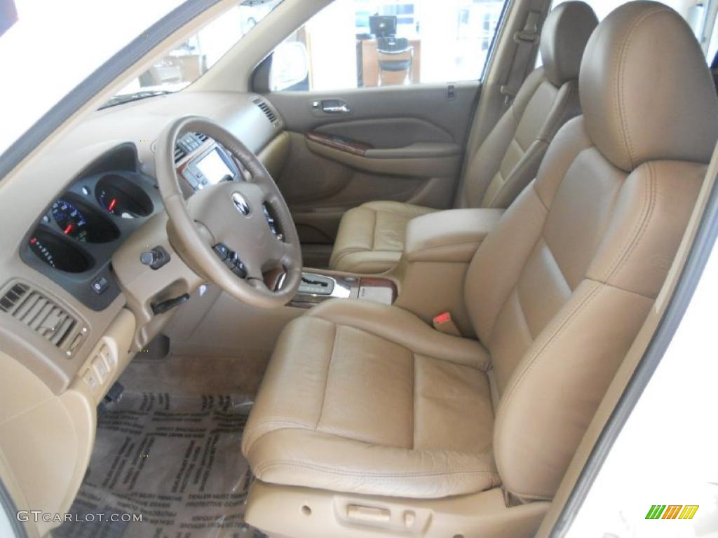 2004 MDX  - Aspen White Pearl / Saddle photo #12