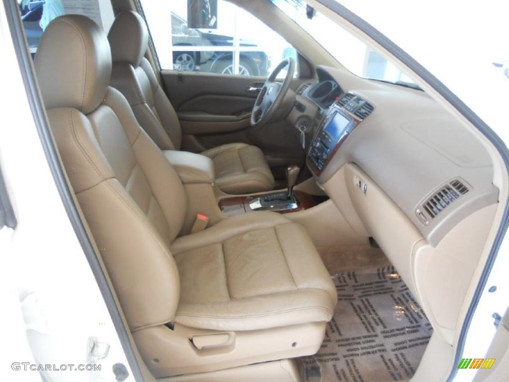 2004 MDX  - Aspen White Pearl / Saddle photo #16