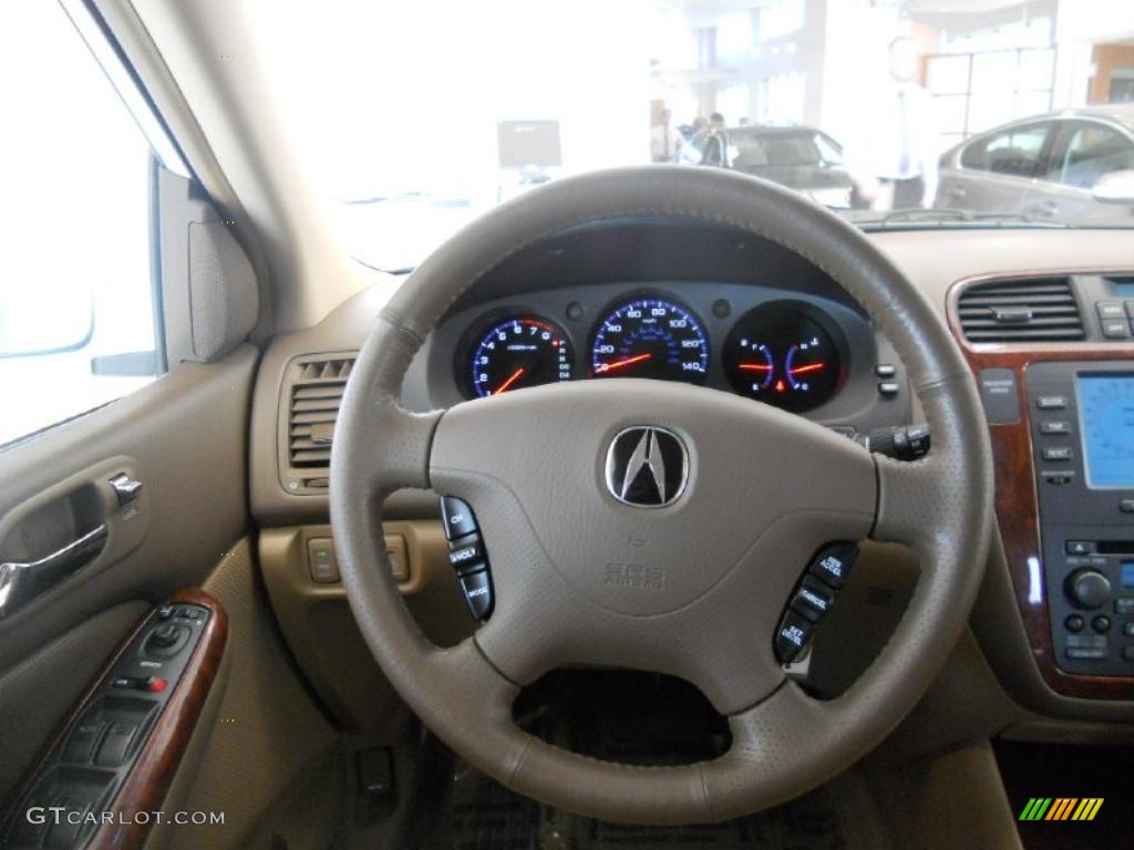 2004 MDX  - Aspen White Pearl / Saddle photo #18