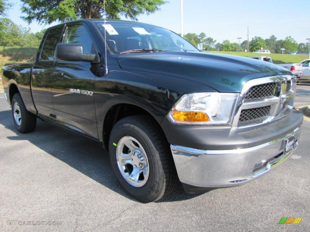 2011 Ram 1500 ST Quad Cab - Hunter Green Pearl / Dark Slate Gray/Medium Graystone photo #4