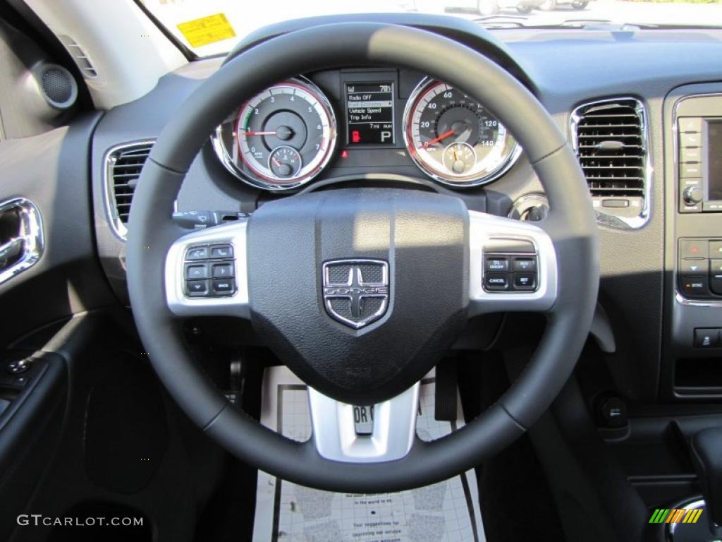 2011 Dodge Durango Heat Black Steering Wheel Photo #49559765