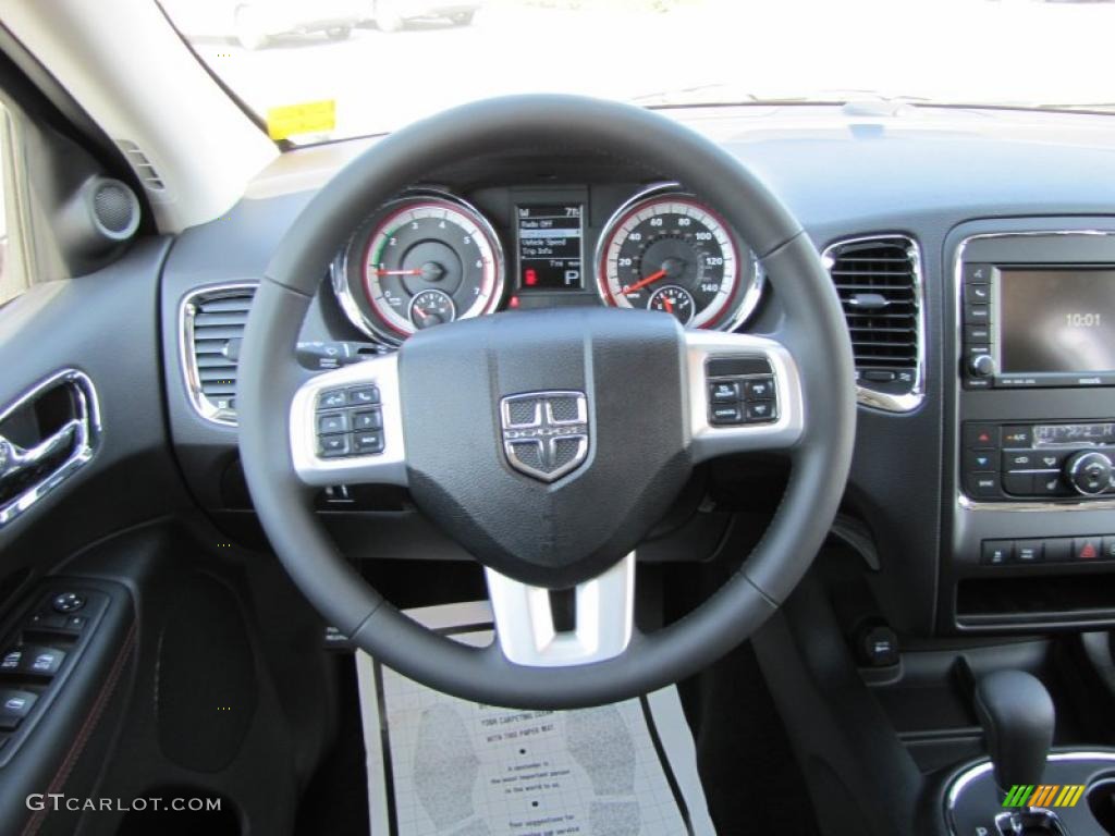 2011 Dodge Durango R/T Black Steering Wheel Photo #49559915