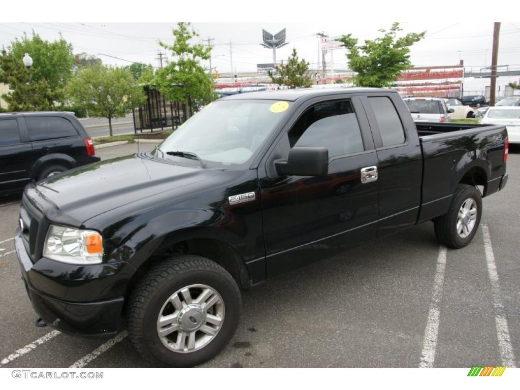 2008 F150 STX SuperCab 4x4 - Black / Medium Flint Grey photo #1