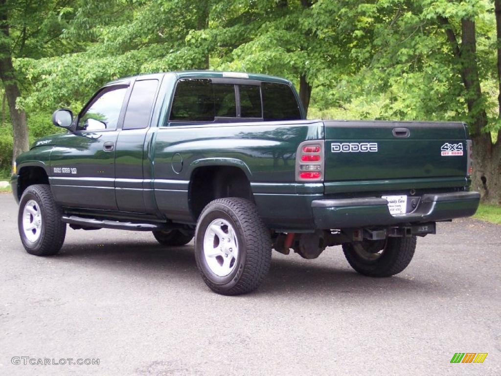 2001 Ram 1500 SLT Club Cab 4x4 - Forest Green Pearl / Agate photo #5