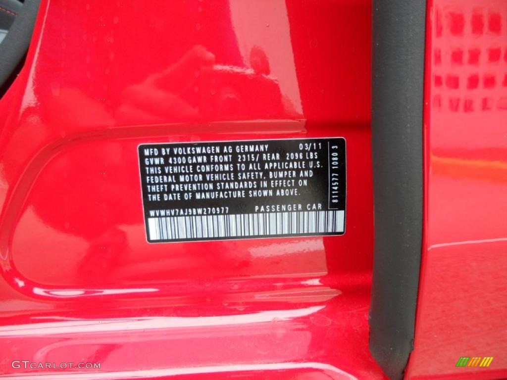 2011 GTI 4 Door - Tornado Red / Interlagos Plaid Cloth photo #24