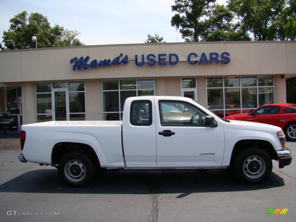 2005 Colorado LS Extended Cab - Summit White / Sandstone photo #1