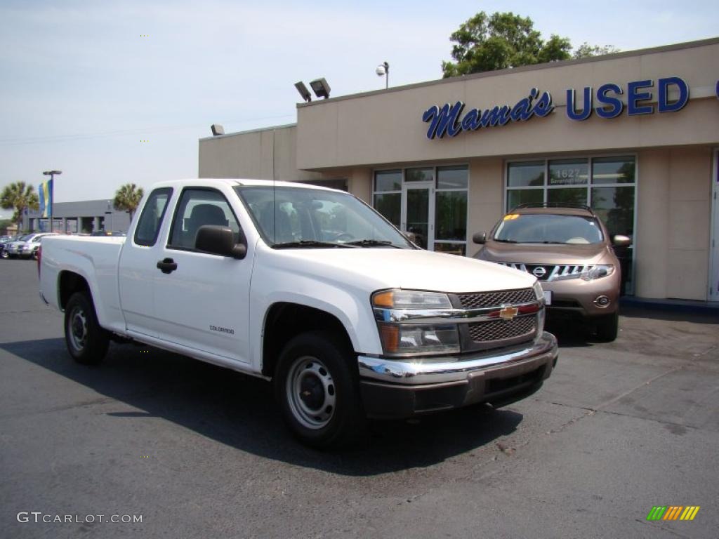 2005 Colorado LS Extended Cab - Summit White / Sandstone photo #2