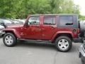 Red Rock Crystal Pearl 2010 Jeep Wrangler Unlimited Sahara 4x4 Exterior