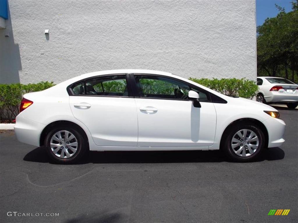 Taffeta White 2012 Honda Civic LX Sedan Exterior Photo #49566802