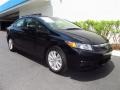 2012 Crystal Black Pearl Honda Civic EX Sedan  photo #1