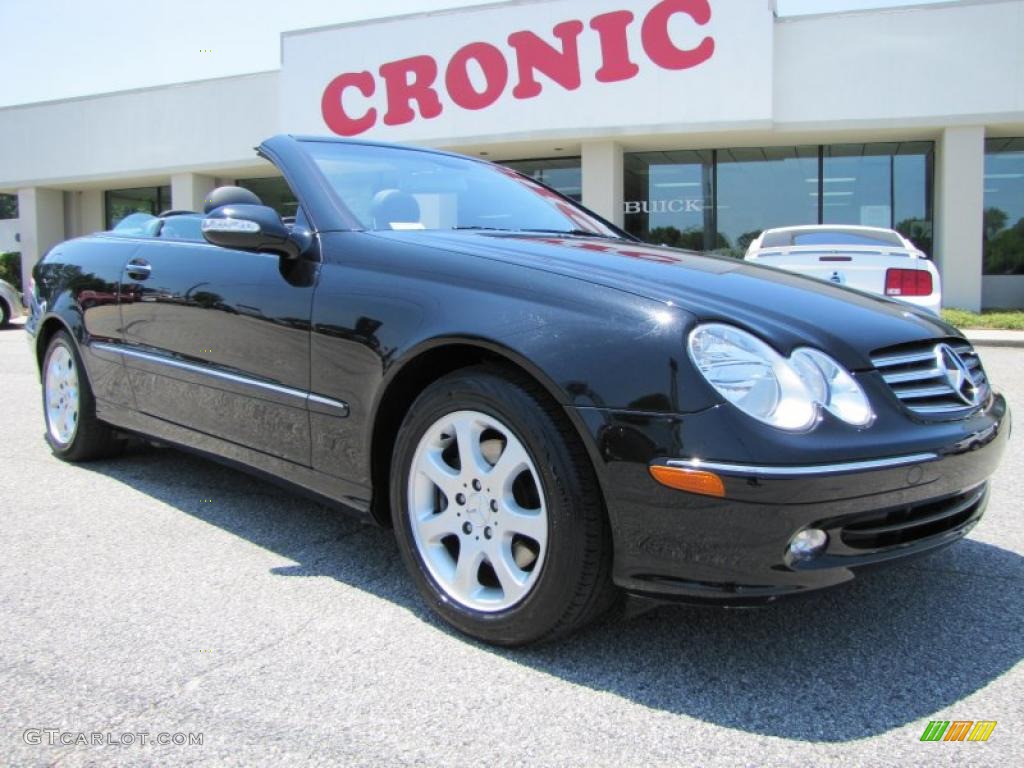 2004 CLK 320 Cabriolet - Black / Charcoal photo #1