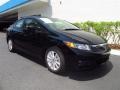 Crystal Black Pearl 2012 Honda Civic EX Sedan Exterior