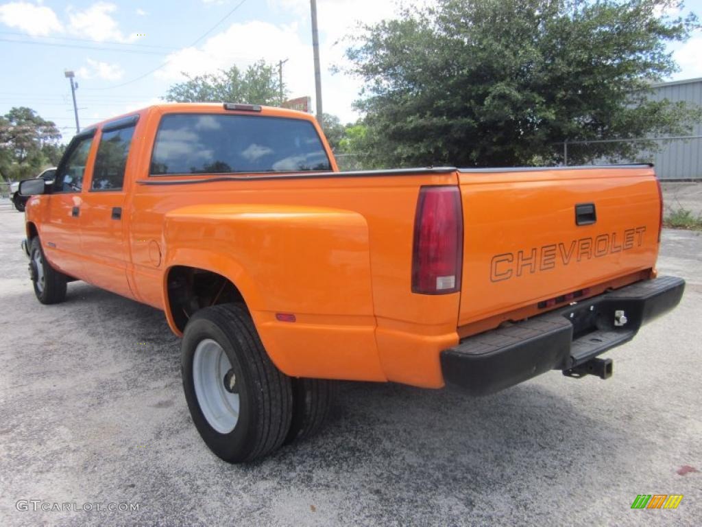 Fleet Orange 1999 Chevrolet C/K 3500 K3500 Crew Cab 4x4 Dually Exterior Photo #49569304