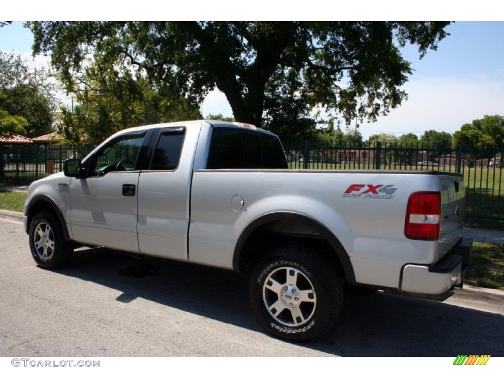 2004 F150 FX4 SuperCab 4x4 - Silver Metallic / Black/Medium Flint photo #4