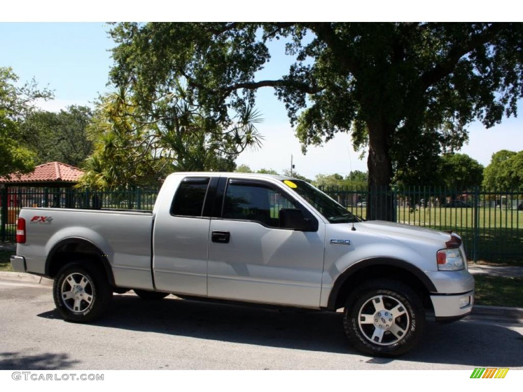 2004 F150 FX4 SuperCab 4x4 - Silver Metallic / Black/Medium Flint photo #9