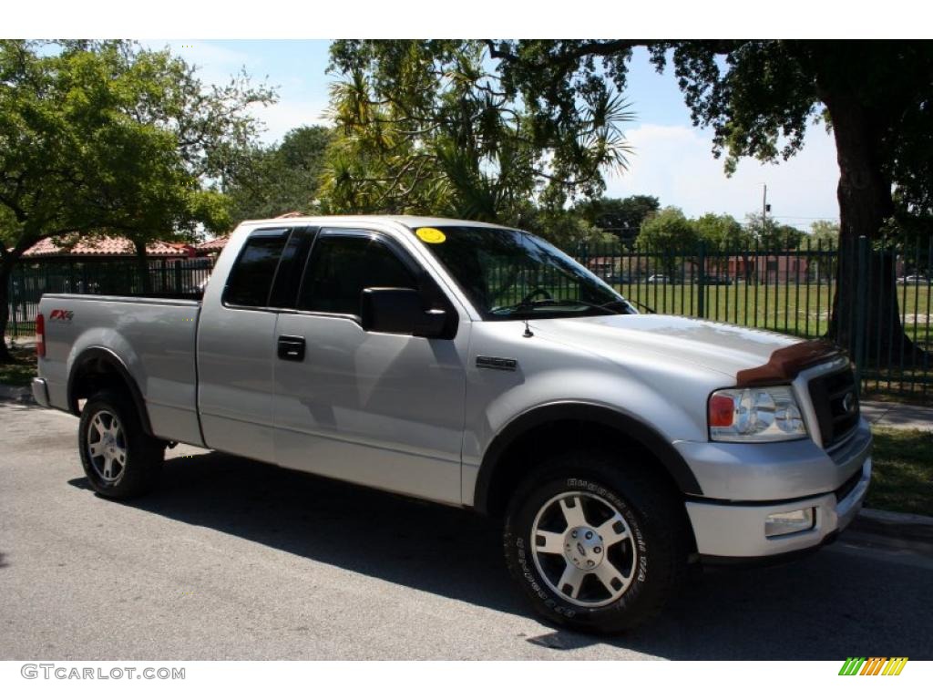 2004 F150 FX4 SuperCab 4x4 - Silver Metallic / Black/Medium Flint photo #10
