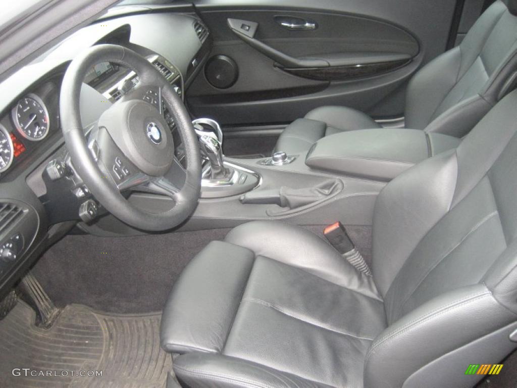 Black Dakota Leather Interior 2009 BMW 6 Series 650i Coupe Photo #49570876